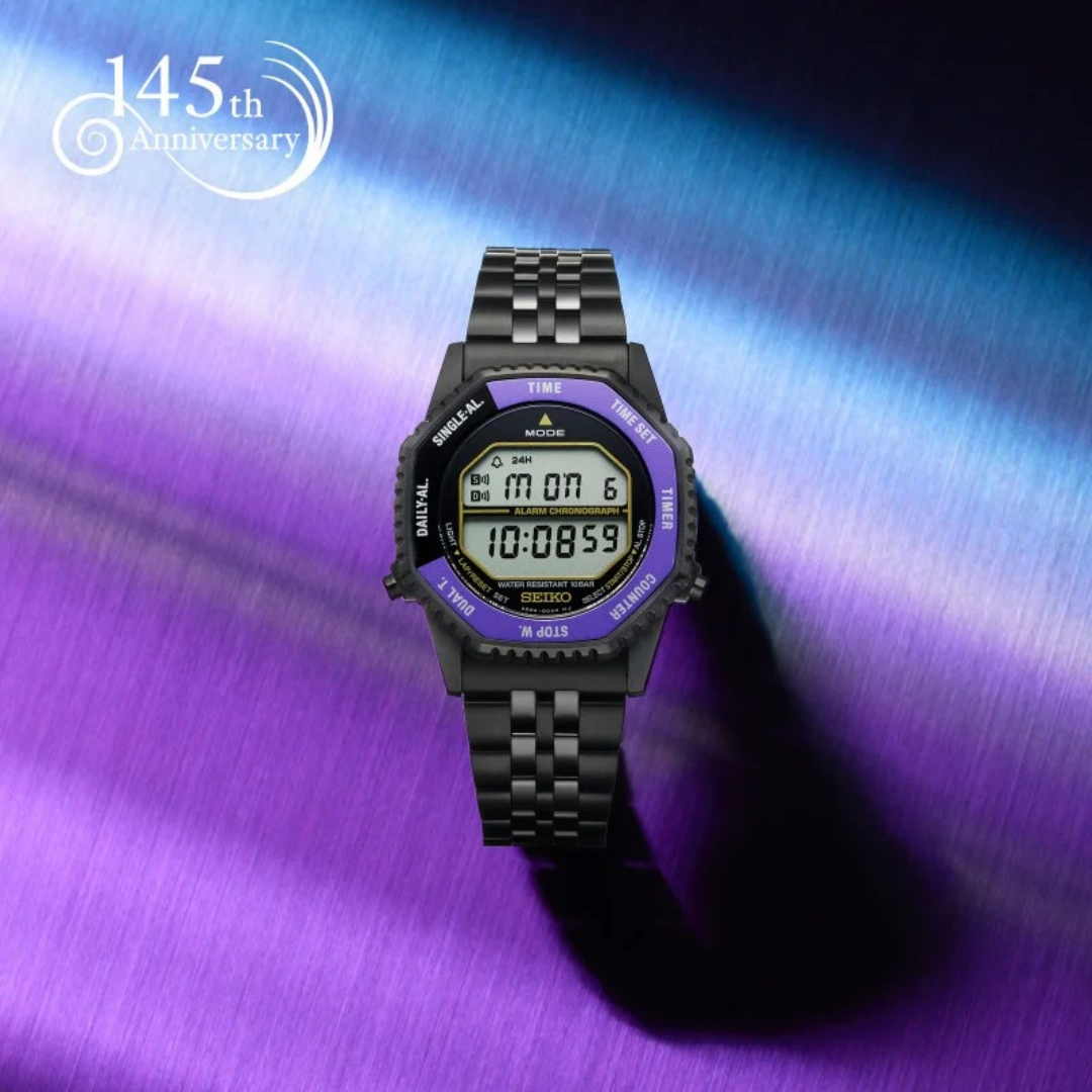 SEIKO SELECTION HFL001P1 SPORTS "EDO PURPLE" 145TH ANNIVERSARY LIMITED EDITION DIGITAL MEN WATCH