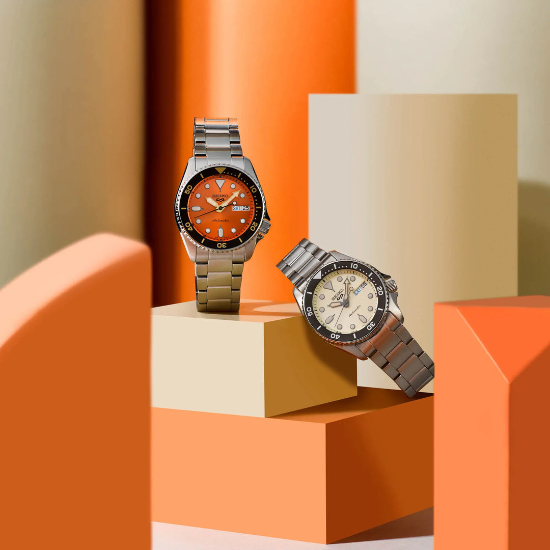 Seiko 5 Sports SRPK35K1 SKX Midi Orange Men Watch City Chain City Chain Singapore