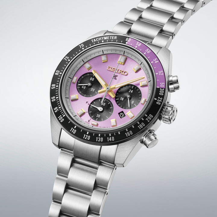 SEIKO PROSPEX HBJ005P1 SPEEDTIMER "EDO PURPLE" 145TH ANNIVERSARY LIMITED EDITION MEN WATCH