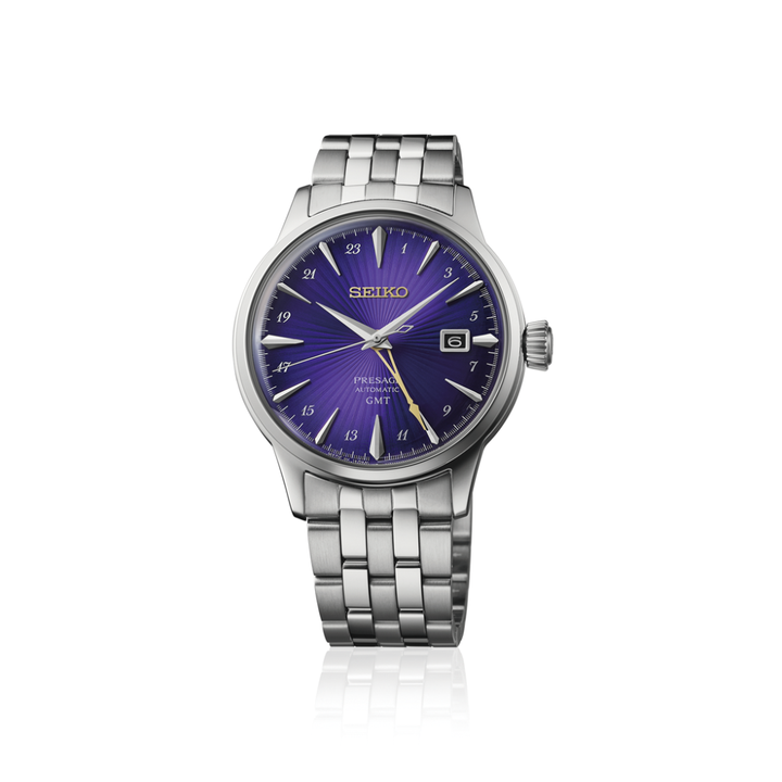 SEIKO PRESAGE HCB006J1 COCKTAIL TIME GMT "EDO PURPLE" 145TH ANNIVERSARY LIMITED EDITION MEN WATCH