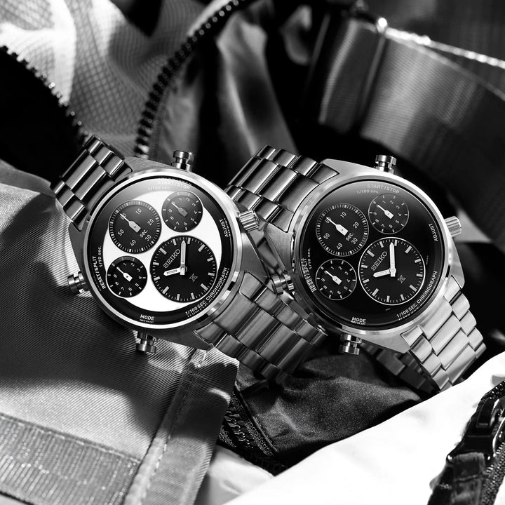 SEIKO PROSPEX SFJ003P1 ONE HUNDREDTH OF A SECOND SPEEDTIMER SOLAR CHRONOGRAPH MEN WATCH