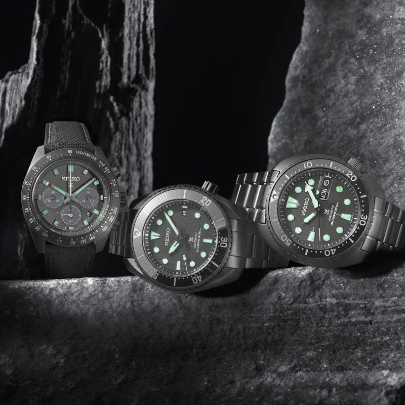 SEIKO PROSPEX SRPK43K1 BLACK SERIES NIGHT VISION TURTLE DIVER MEN WATCH