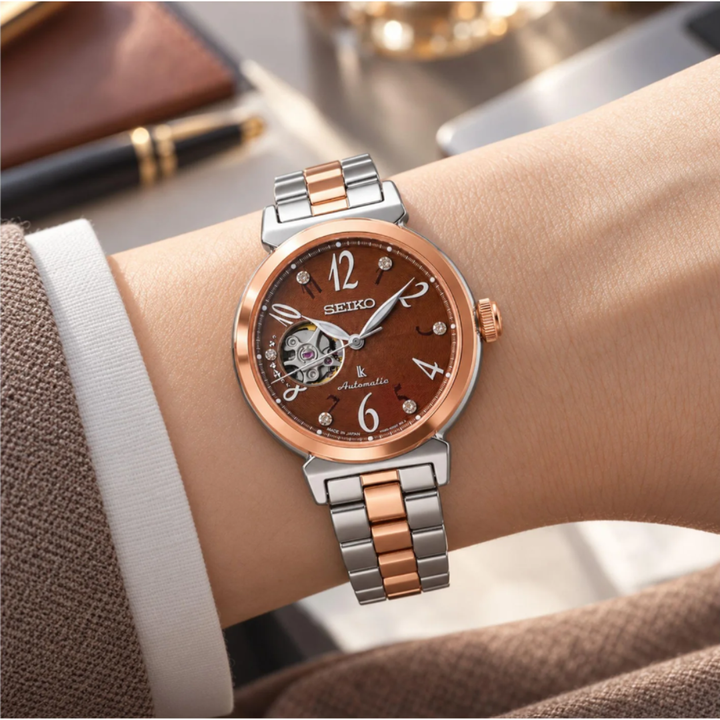 SEIKO LUKIA SSVM062J AUTOMATIC TWO-TONE WOMEN WATCH