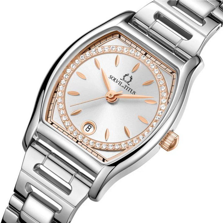 SOLVIL ET TITUS BARISTA W06-03326-011 3 HANDS DATE QUARTZ WOMEN WATCH