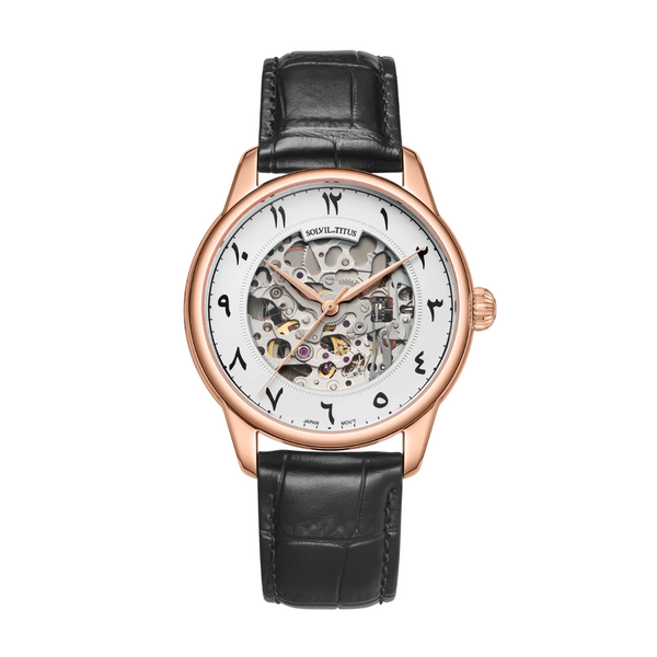 SOLVIL ET TITUS SPECIAL EDITION JAWI CLASSIC W06-03309-001 3 HANDS AUTOMATIC MEN WATCH