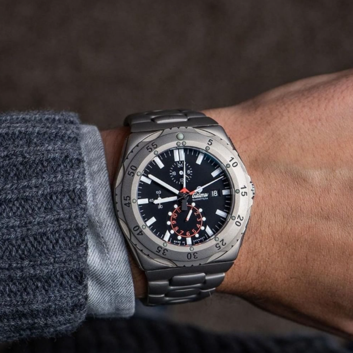 TUTIMA GLASHÜTTE M2 PIONEER CHRONOGRAPH 6451-03 AUTOMATIC MEN WATCH