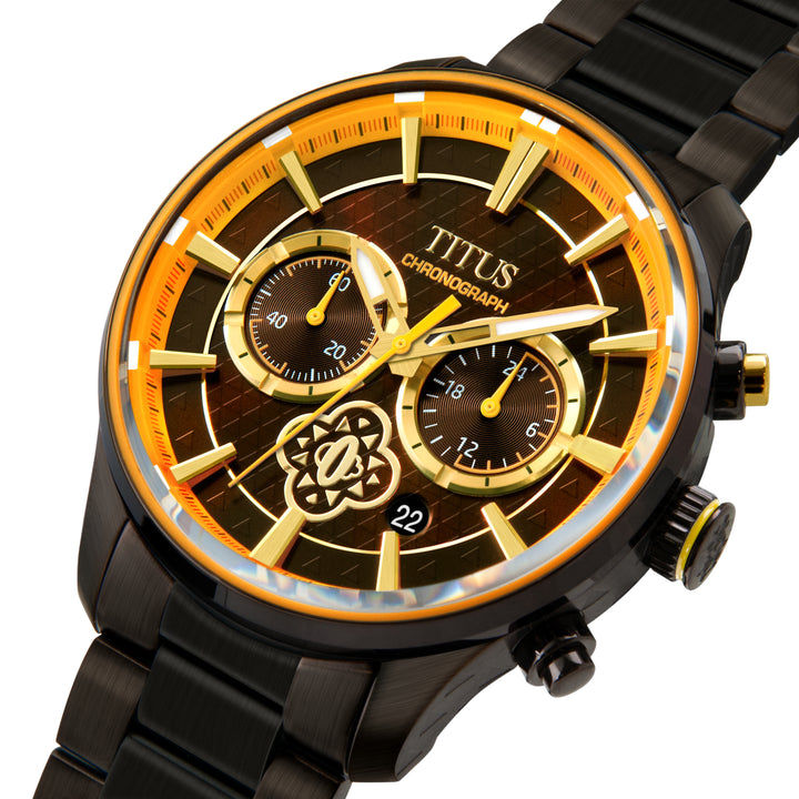SOLVIL ET TITUS X DEMON SLAYER ZENITSU AGATSUMA W06-03334-001 CHRONOGRAPH QUARTZ STAINLESS STEEL LIMITED EDITION MEN WATCH