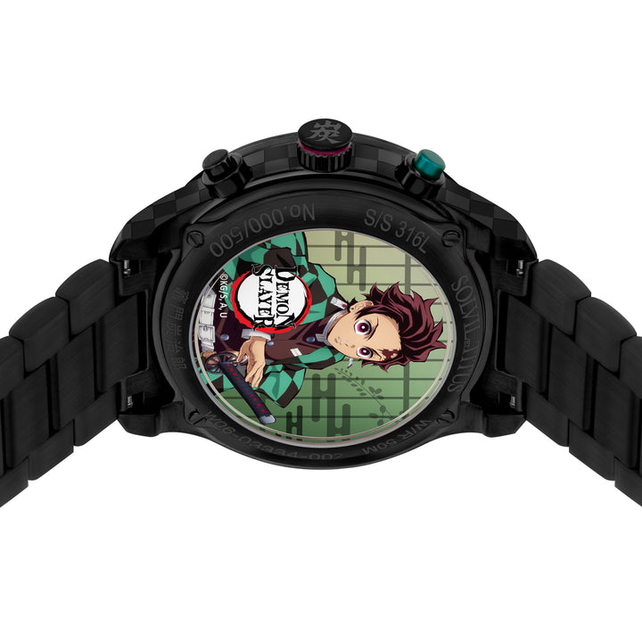 SOLVIL ET TITUS X DEMON SLAYER TANJIRO KAMADO W06-03334-002 CHRONOGRAPH QUARTZ STAINLESS STEEL LIMITED EDITION MEN WATCH