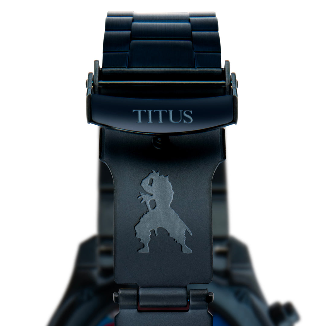 SOLVIL ET TITUS X DEMON SLAYER INOSUKE HASHIBIRA W06-03334-003 CHRONOGRAPH QUARTZ STAINLESS STEEL LIMITED EDITION MEN WATCH
