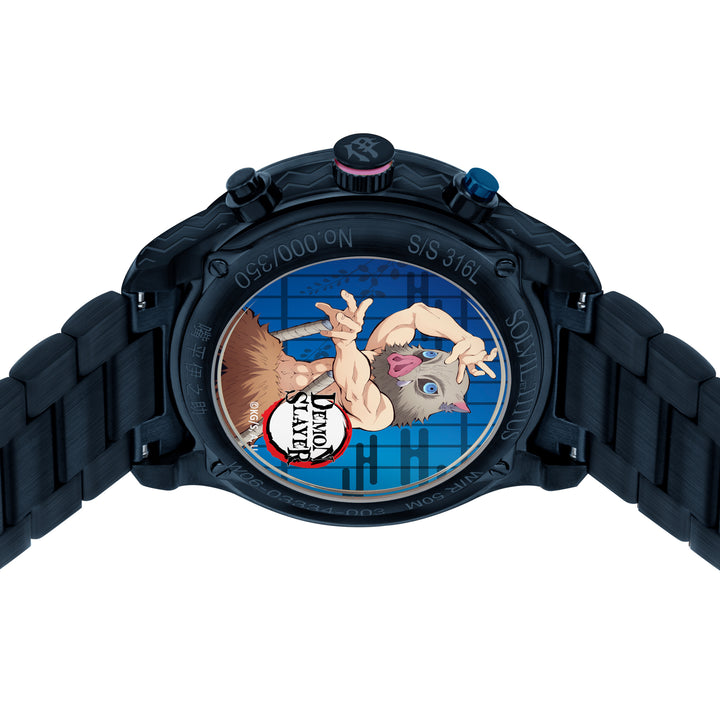SOLVIL ET TITUS X DEMON SLAYER INOSUKE HASHIBIRA W06-03334-003 CHRONOGRAPH QUARTZ STAINLESS STEEL LIMITED EDITION MEN WATCH
