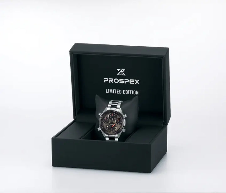 SEIKO PROSPEX SFJ005P1 LIMITED EDITION ONE HUNDREDTH OF A SECOND SPEEDTIMER SOLAR CHRONOGRAPH MEN WATCH
