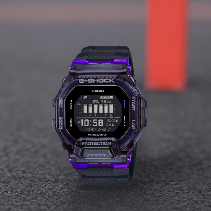 CASIO G-SHOCK SPORTS GBD-200SM-1A6DR DIGITAL SPECIAL COLOUR MODELS PURPLE WATCH
