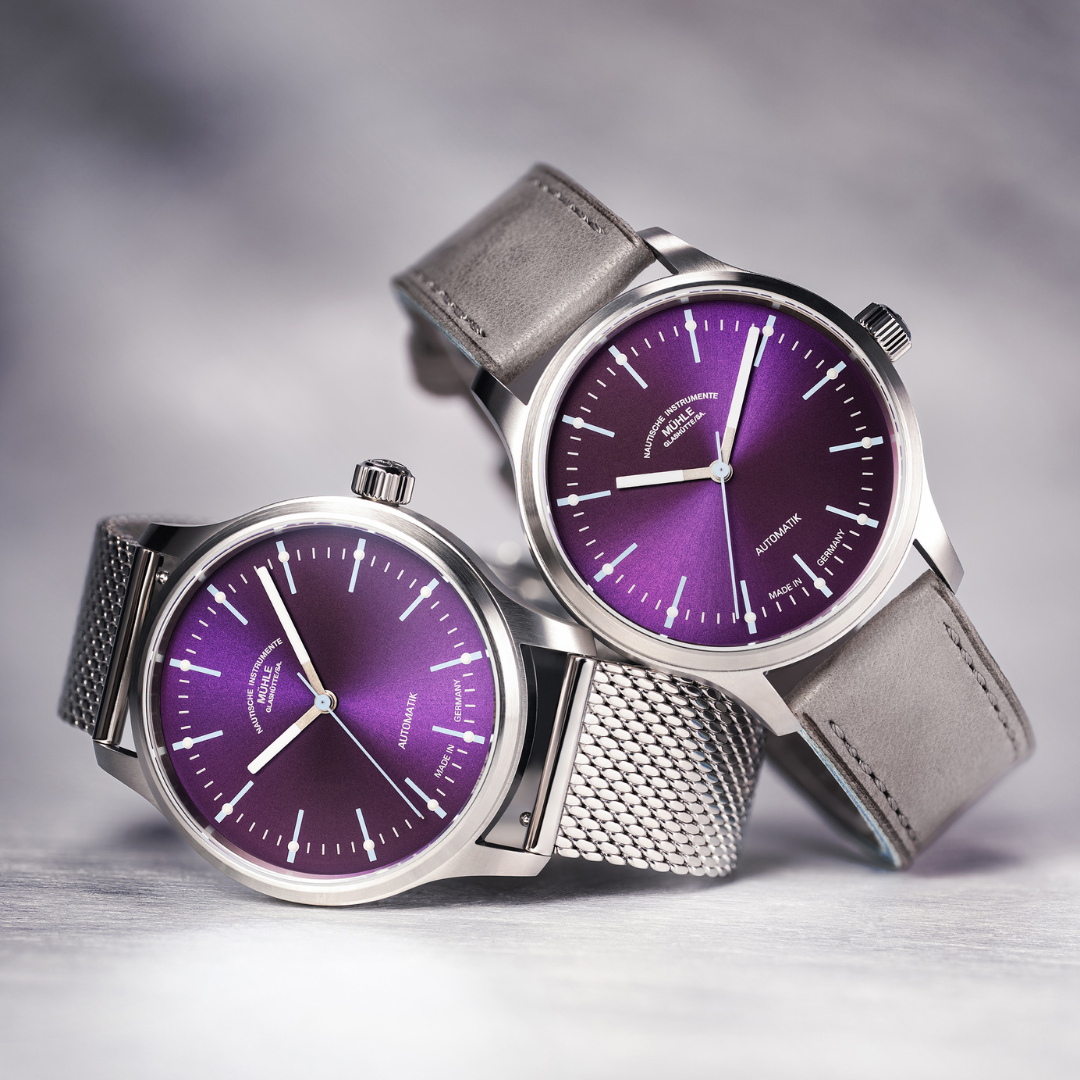 [PRE-ORDER] MÜHLE-GLASHÜTTE PANOVA VIOLET M1-40-78-1-LB-V AUTOMATIC LEATHER STRAP MEN WATCH
