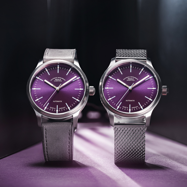 [PRE-ORDER] MÜHLE-GLASHÜTTE PANOVA VIOLET M1-40-78-1-LB-V AUTOMATIC LEATHER STRAP MEN WATCH