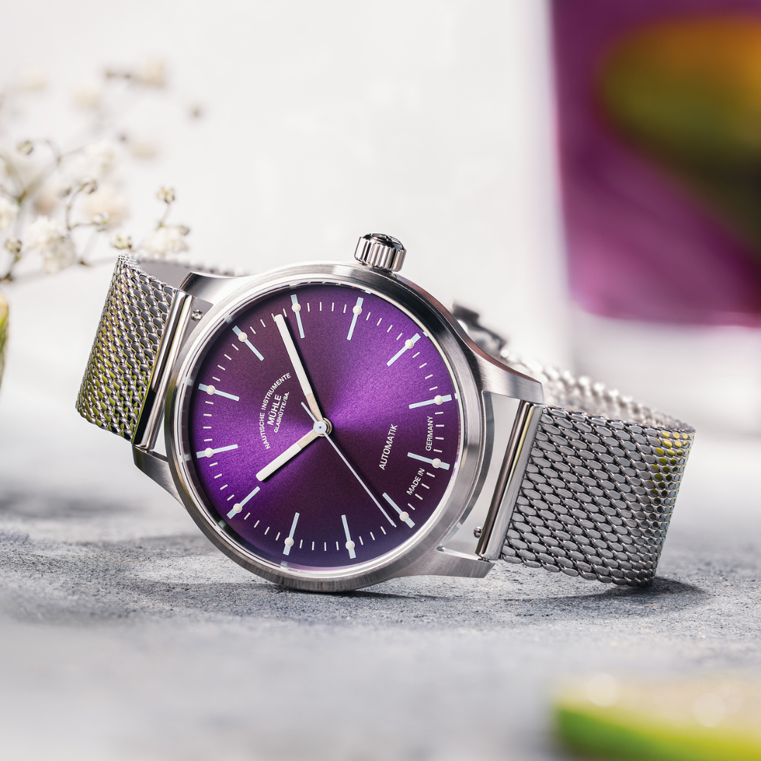 [PRE-ORDER] MÜHLE-GLASHÜTTE PANOVA VIOLET M1-40-78-1-MB-II AUTOMATIC MILANESE STRAP MEN WATCH