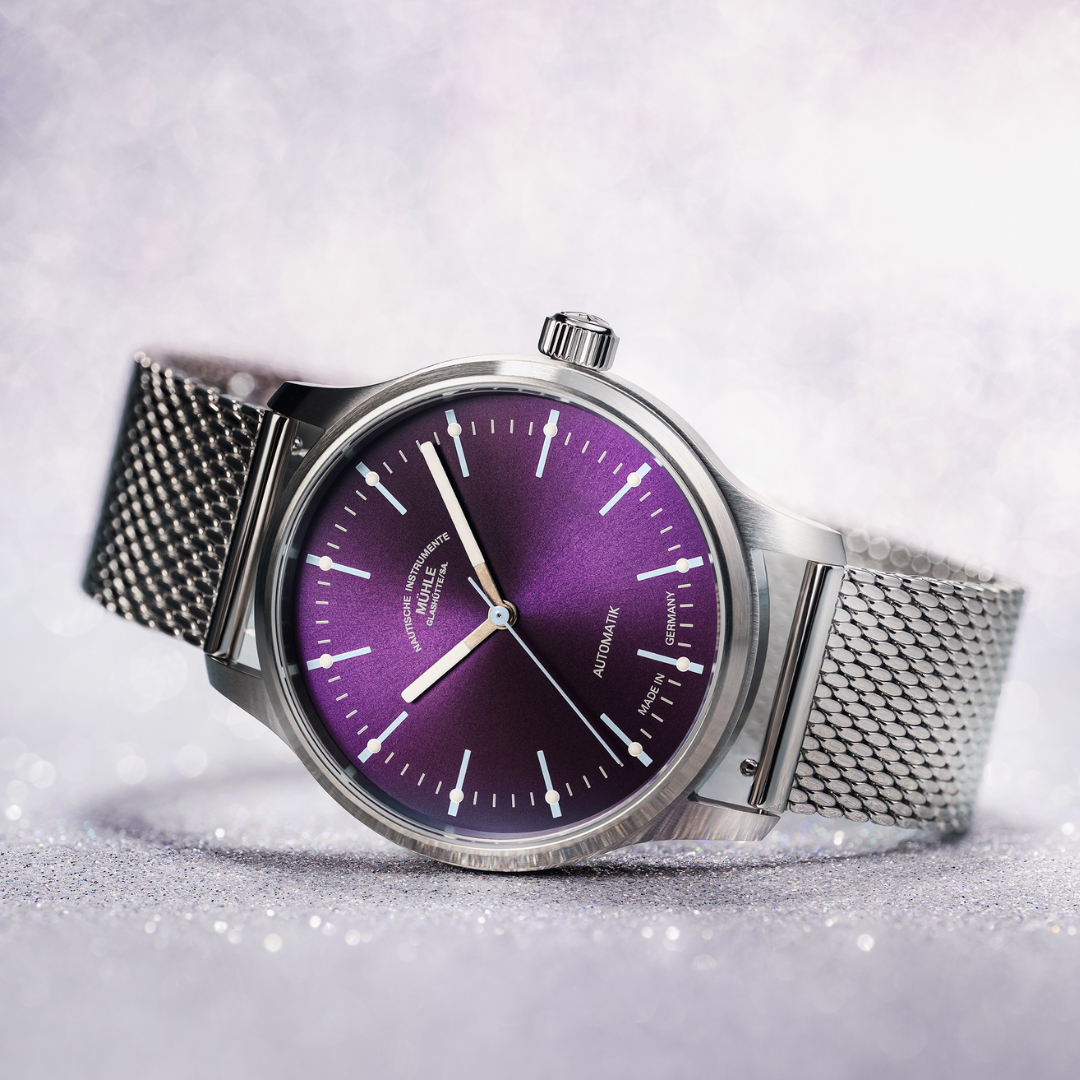 [PRE-ORDER] MÜHLE-GLASHÜTTE PANOVA VIOLET M1-40-78-1-MB-II AUTOMATIC MILANESE STRAP MEN WATCH