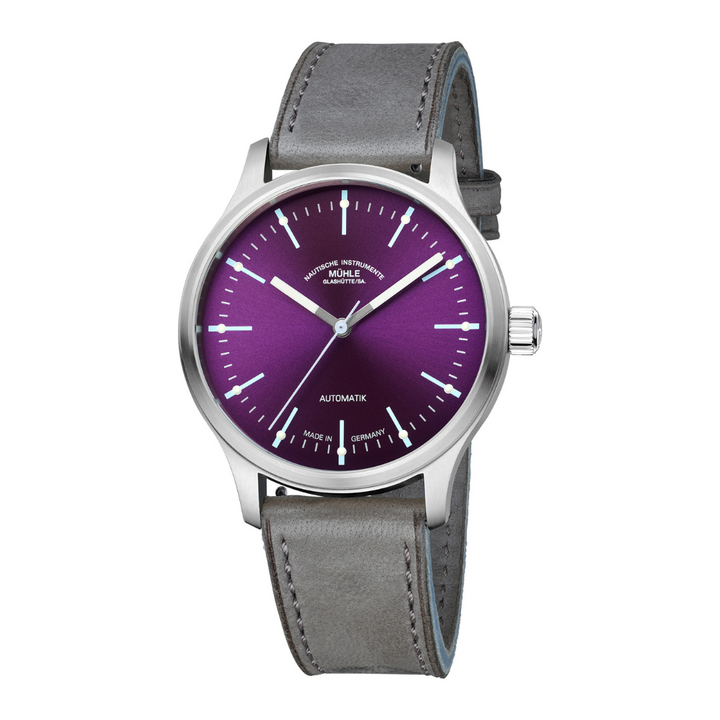 [PRE-ORDER] MÜHLE-GLASHÜTTE PANOVA VIOLET M1-40-78-1-LB-V AUTOMATIC LEATHER STRAP MEN WATCH