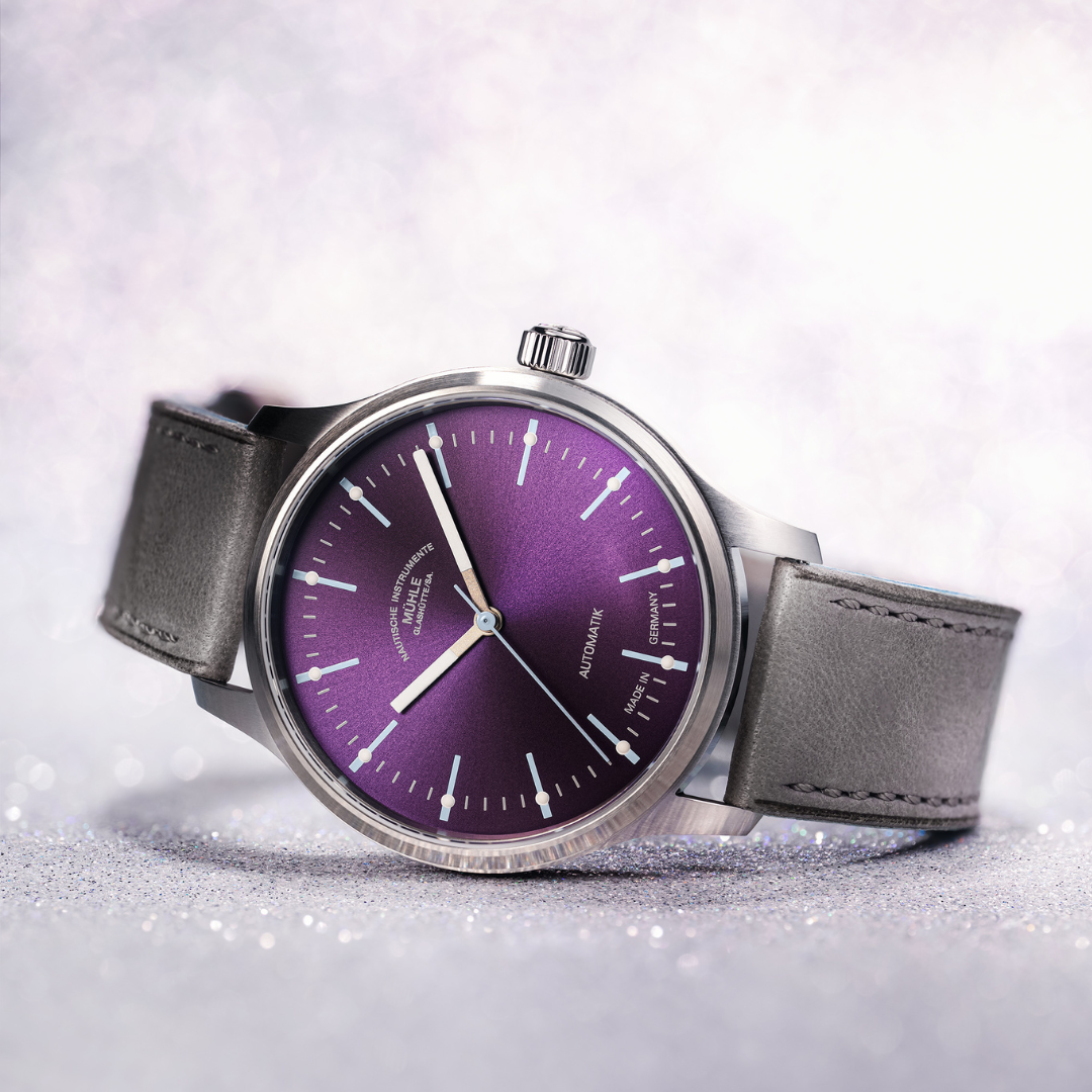 [PRE-ORDER] MÜHLE-GLASHÜTTE PANOVA VIOLET M1-40-78-1-LB-V AUTOMATIC LEATHER STRAP MEN WATCH