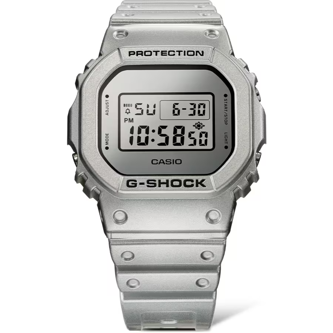 G shock dw 5600 stainless best sale steel