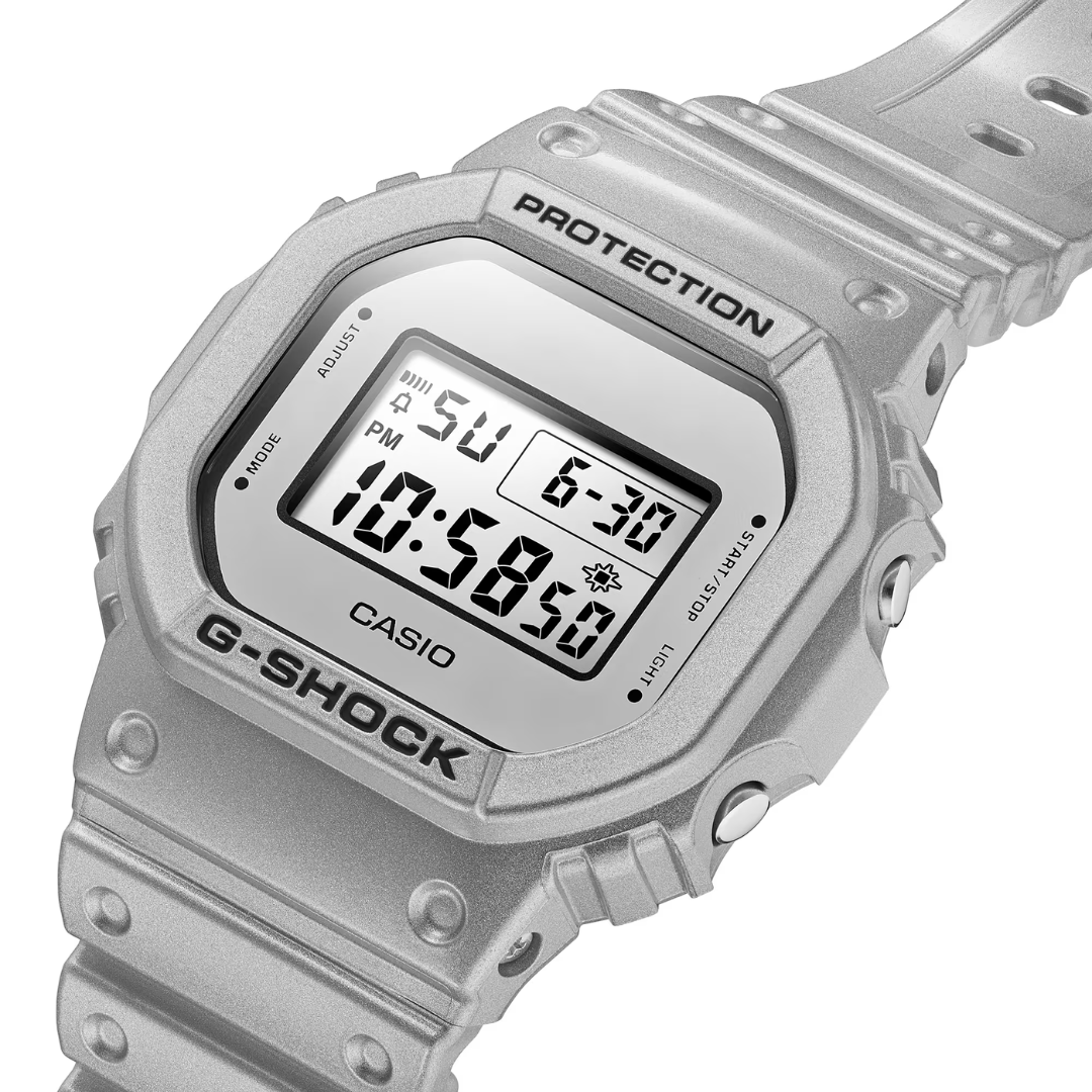 CASIO G SHOCK DW 5600FF 8DR DIGITAL METALLIC SILVER WATCH