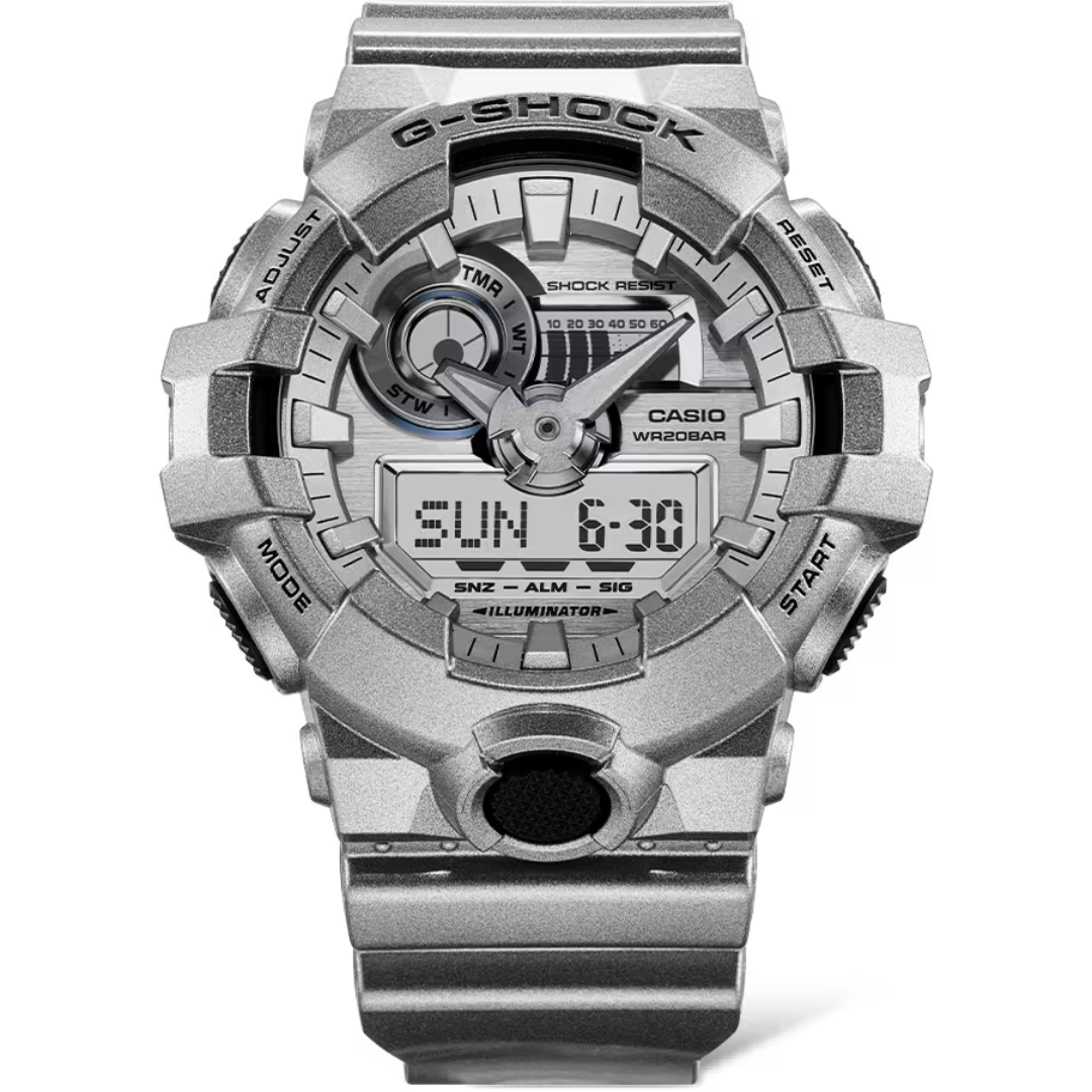 CASIO G-SHOCK GA-700FF-8ADR STANDARD ANALOG-DIGITAL METALLIC SILVER WATCH