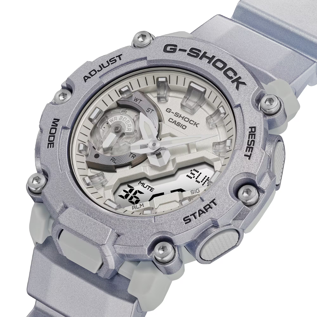 CASIO G-SHOCK GA-2200FF-8ADR ANALOG-DIGITAL METALLIC SILVER WATCH