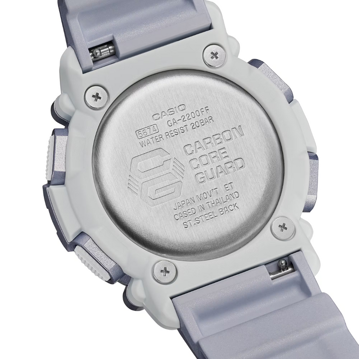 CASIO G-SHOCK GA-2200FF-8ADR ANALOG-DIGITAL METALLIC SILVER WATCH