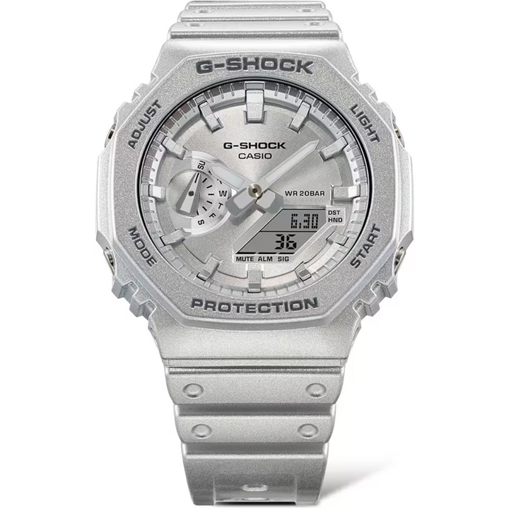 CASIO G-SHOCK GA-2100FF-8ADR ANALOG-DIGITAL METALLIC SILVER WATCH