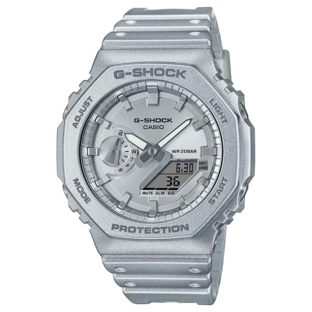 CASIO G-SHOCK GA-2100FF-8ADR ANALOG-DIGITAL METALLIC SILVER WATCH