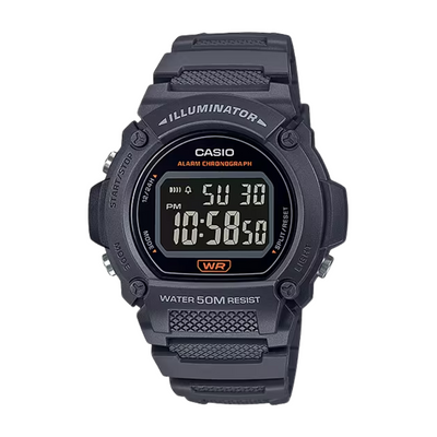 Casio W-219H-8BVDF Illuminator grey 40g lightweight 7-year battery LED 50m