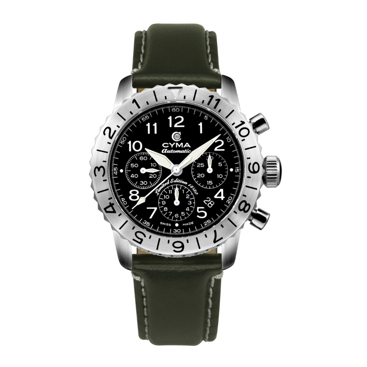 CYMA W02-00684-001GR GRAND MAESTRO THE PILOT LIMITED EDITION AUTOMATIC CHRONOGRAPH MEN WATCH