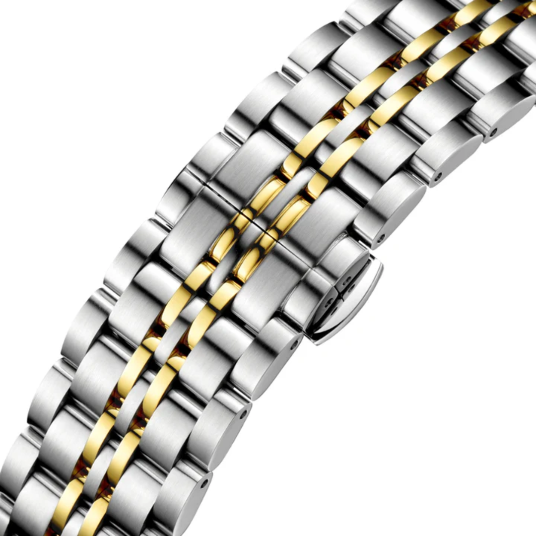 CYMA W02-00814-003 CHARISMA 3 HANDS AUTOMATIC MECHANICAL TWO-TONE STAINLESS STEEL MEN WATCH
