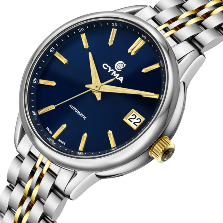 CYMA W02-00815-002 CHARISMA 3 HANDS AUTOMATIC MECHANICAL TWO-TONE STAINLESS STEEL WOMEN WATCH