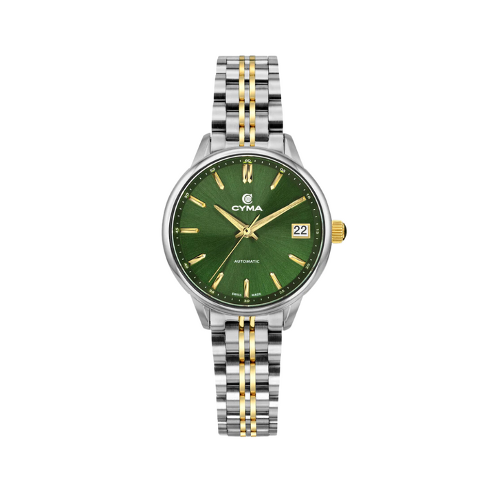CYMA W02-00815-003 CHARISMA 3 HANDS AUTOMATIC MECHANICAL TWO-TONE STAINLESS STEEL WOMEN WATCH