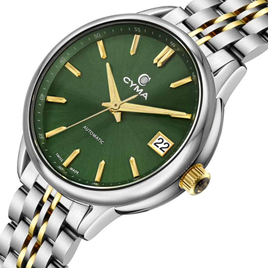 CYMA W02-00815-003 CHARISMA 3 HANDS AUTOMATIC MECHANICAL TWO-TONE STAINLESS STEEL WOMEN WATCH