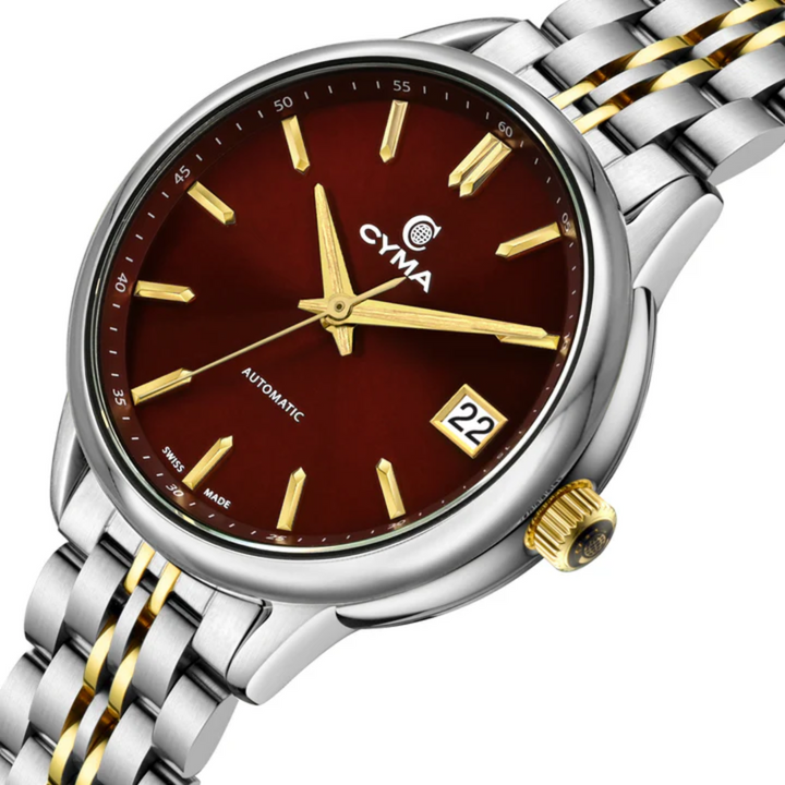 CYMA W02-00815-004 CHARISMA 3 HANDS AUTOMATIC MECHANICAL TWO-TONE STAINLESS STEEL WOMEN WATCH