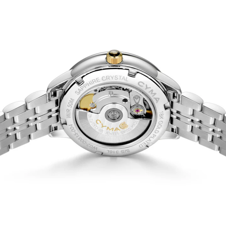 CYMA W02-00815-004 CHARISMA 3 HANDS AUTOMATIC MECHANICAL TWO-TONE STAINLESS STEEL WOMEN WATCH