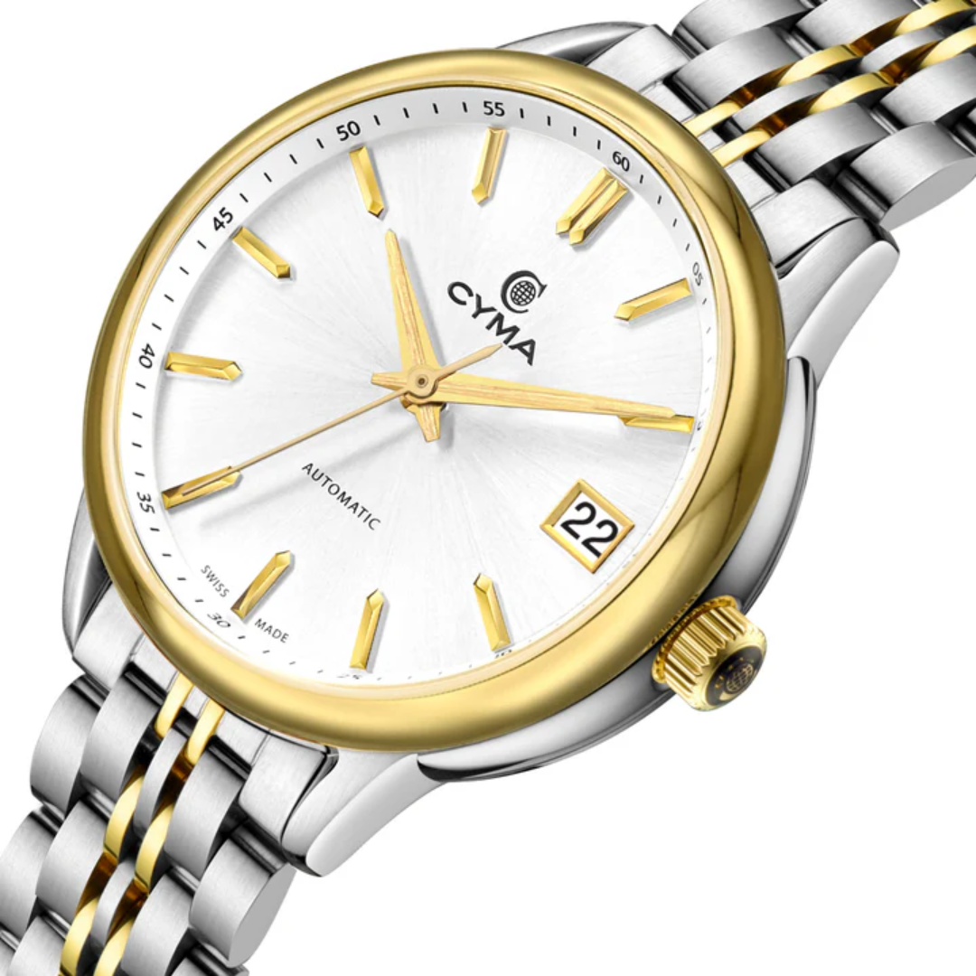 CYMA W02-00815-006 CHARISMA 3 HANDS AUTOMATIC MECHANICAL TWO-TONE STAINLESS STEEL WOMEN WATCH