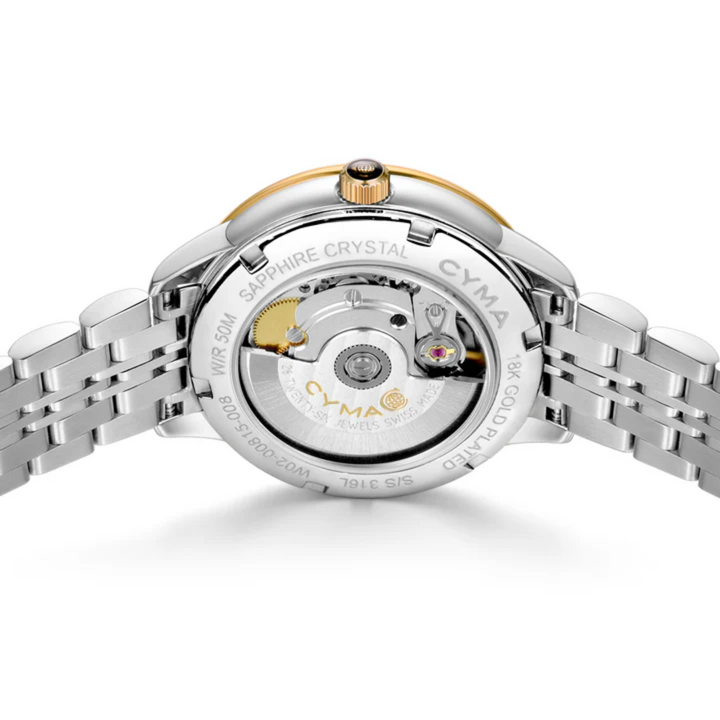 CYMA W02-00815-008 CHARISMA 3 HANDS AUTOMATIC MECHANICAL TWO-TONE STAINLESS STEEL WOMEN WATCH