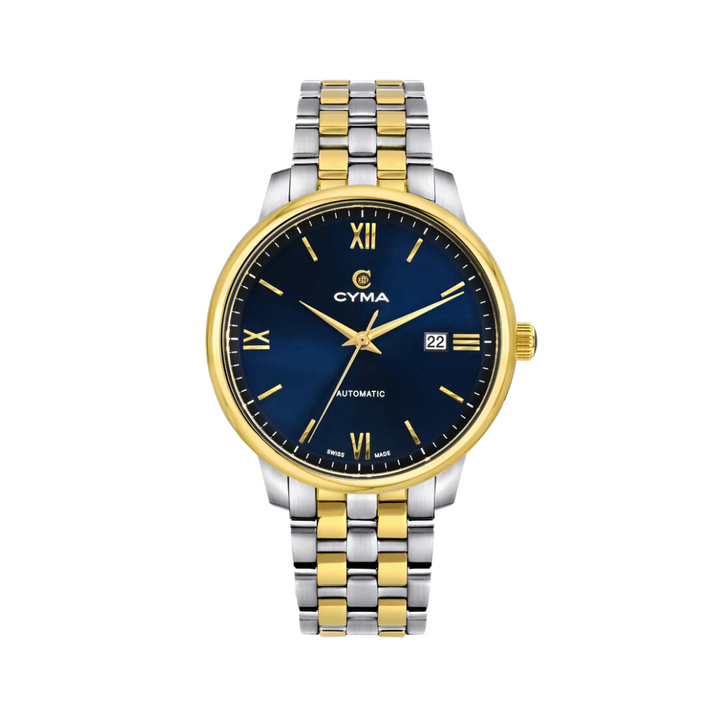 CYMA EUROPA W02-00816-004 3 HANDS AUTOMATIC TWO-TONE STAINLESS STEEL MEN WATCH
