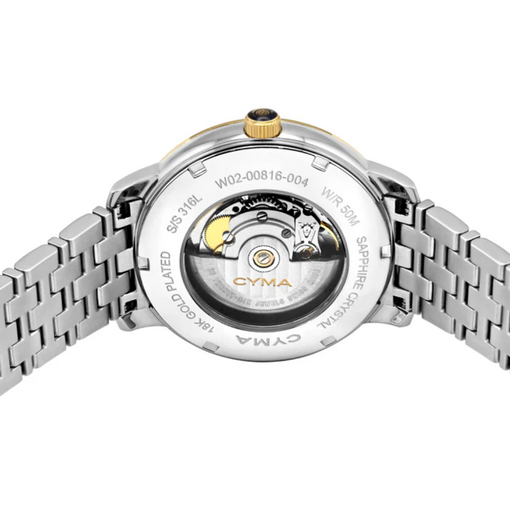 CYMA EUROPA W02-00816-004 3 HANDS AUTOMATIC TWO-TONE STAINLESS STEEL MEN WATCH