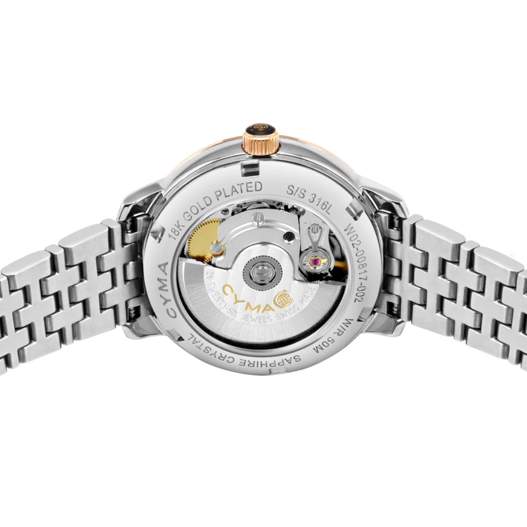 CYMA EUROPA W02-00817-002 3 HANDS AUTOMATIC TWO-TONE STAINLESS STEEL WOMEN WATCH