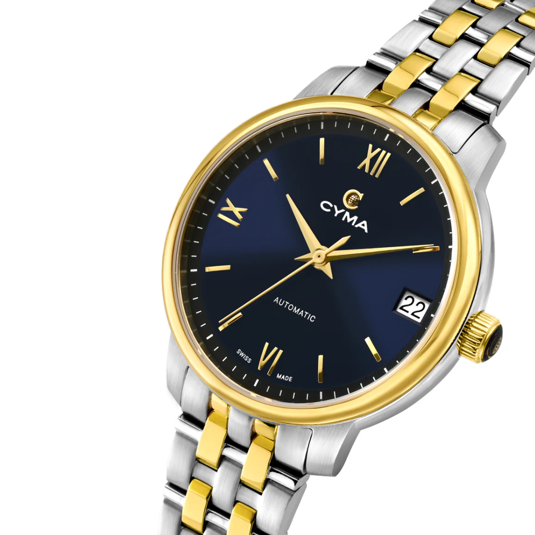 CYMA EUROPA W02-00817-003 3 HANDS AUTOMATIC TWO-TONE STAINLESS STEEL WOMEN WATCH