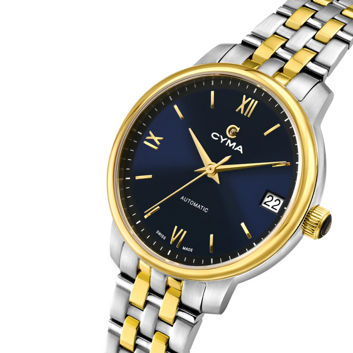 CYMA EUROPA W02-00817-003 3 HANDS AUTOMATIC TWO-TONE STAINLESS STEEL WOMEN WATCH
