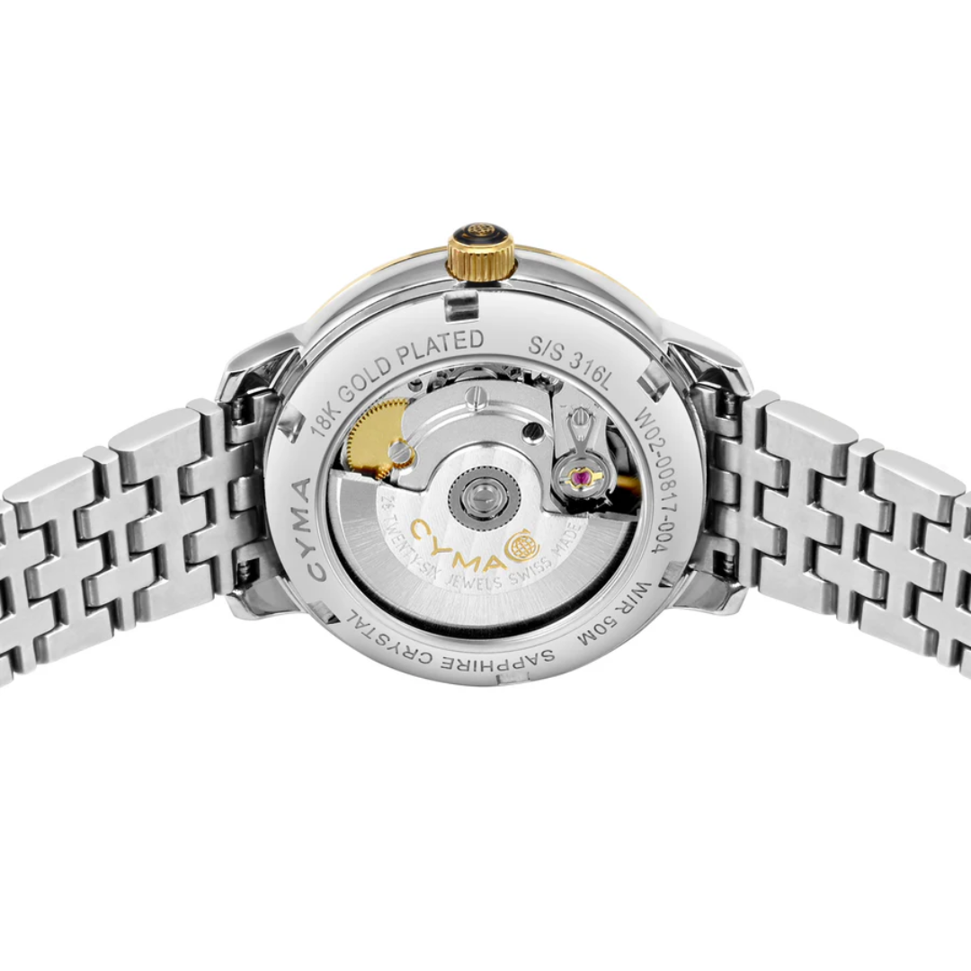 CYMA W02-00817-004 EUROPA 3 HANDS AUTOMATIC TWO-TONE STAINLESS STEEL WOMEN WATCH