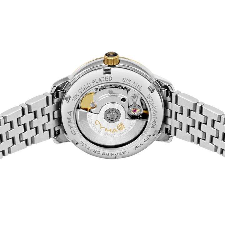 CYMA W02-00817-004 EUROPA 3 HANDS AUTOMATIC TWO-TONE STAINLESS STEEL WOMEN WATCH