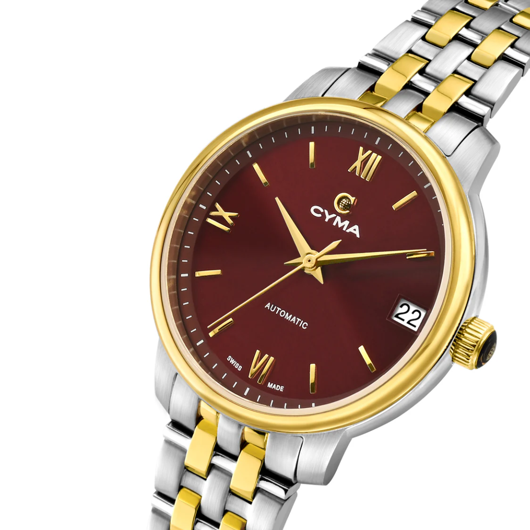 CYMA EUROPA W02-00817-005 3 HANDS AUTOMATIC TWO-TONE STAINLESS STEEL WOMEN WATCH