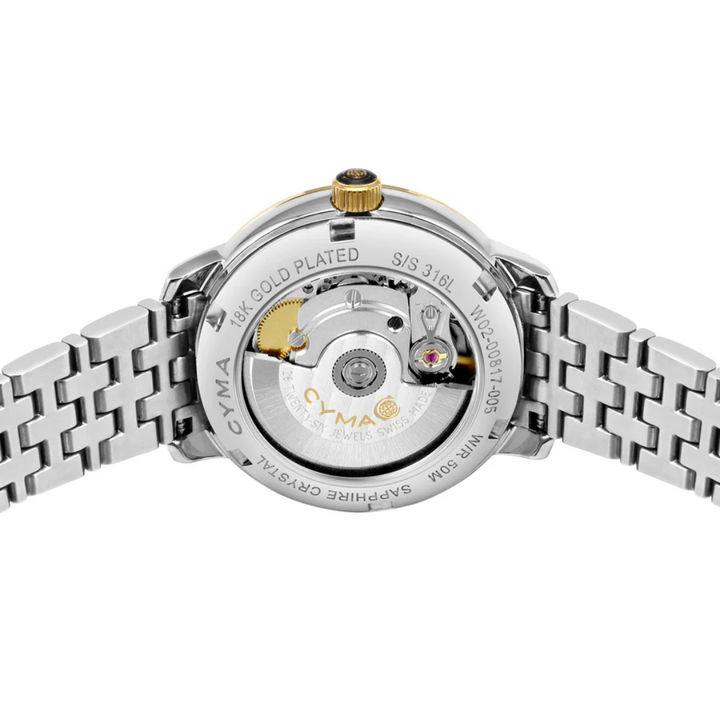 CYMA EUROPA W02-00817-005 3 HANDS AUTOMATIC TWO-TONE STAINLESS STEEL WOMEN WATCH
