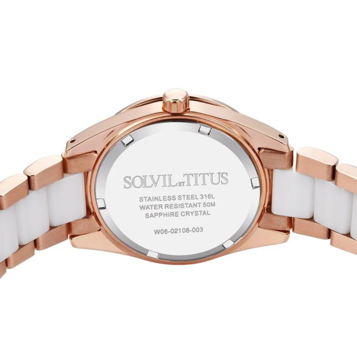SOLVIL ET TITUS PERSE W06-02108-003 MULTI-FUNCTION QUARTZ WOMEN WATCH