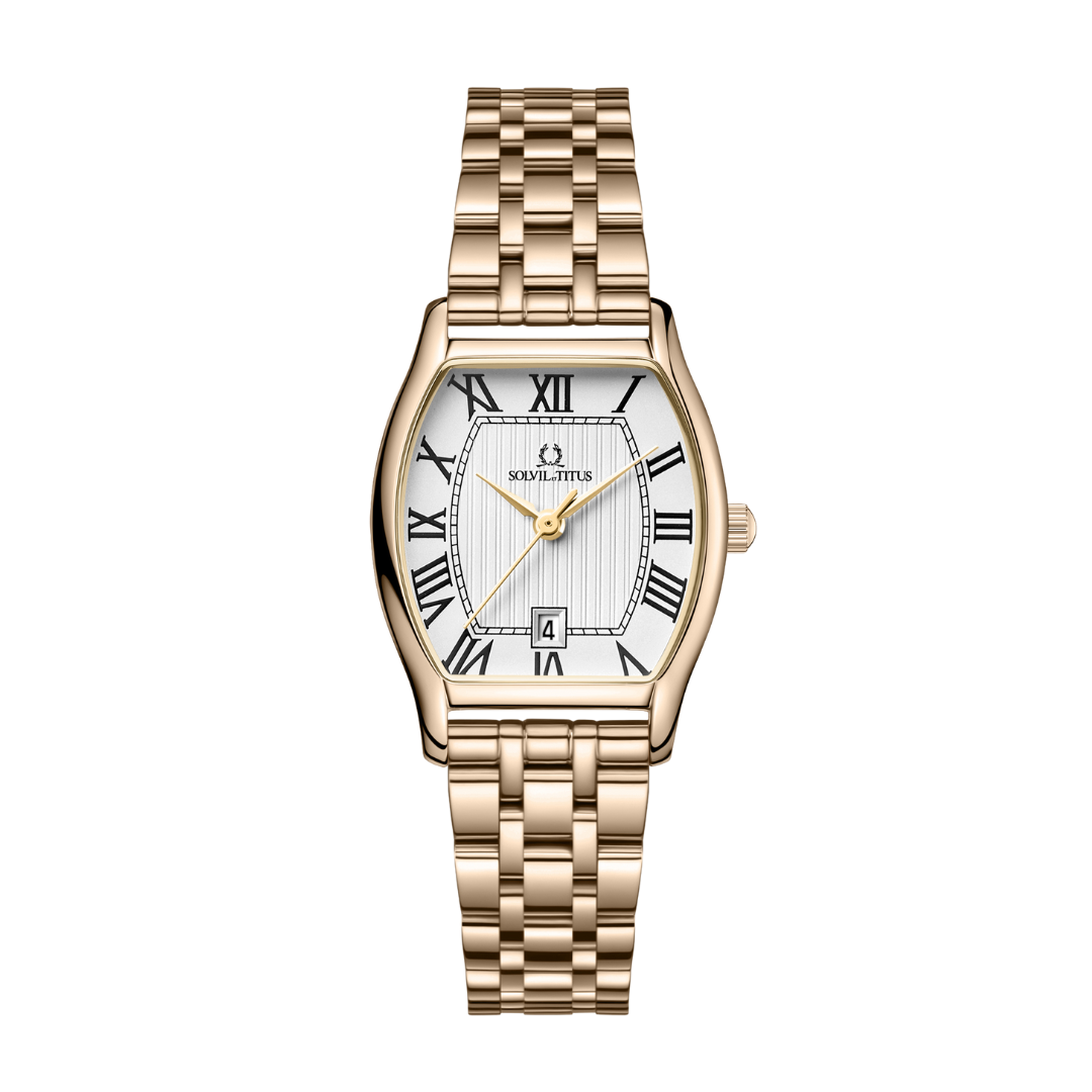 SOLVIL ET TITUS BARISTA W06-02825-022 3 HANDS DATE QUARTZ WOMEN WATCH